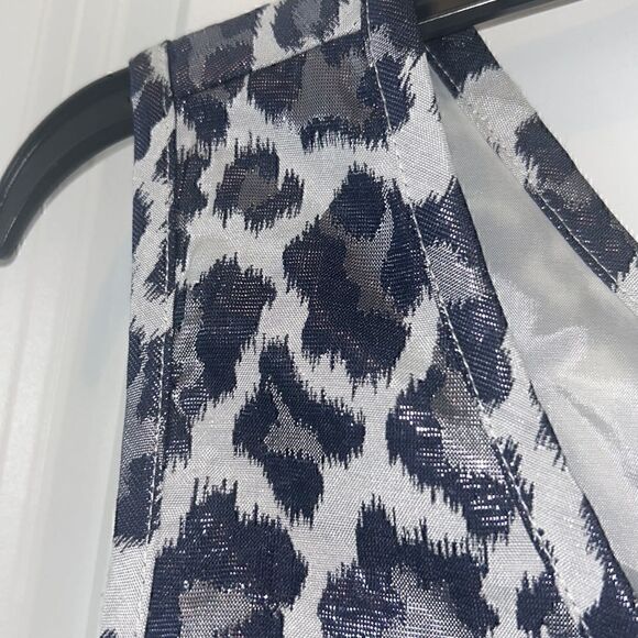 Banana Republic Blue and White Leopard Print Dress - Picture 5 of 12